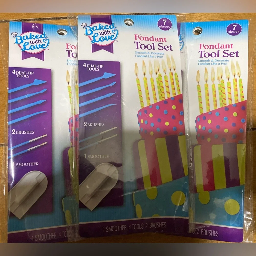 NWT Baked With Love Fondant Set (Set of 3)